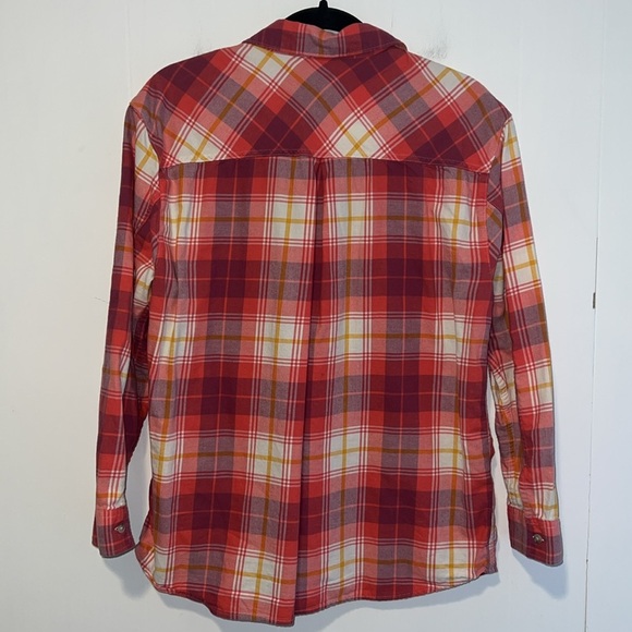 Eddie Bauer Boyfriend Fit Long Sleeve Plaid Button Up Shirt A102* - Picture 2 of 4